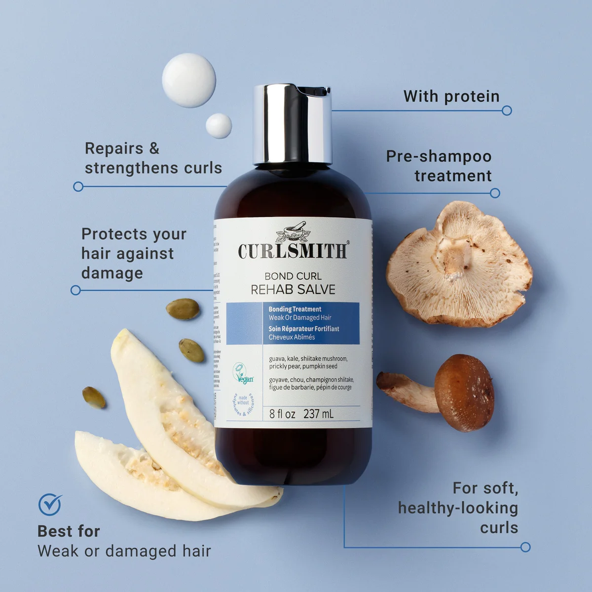 Curlsmith Bond Curl Rehab Salve, 237ml - Image 2