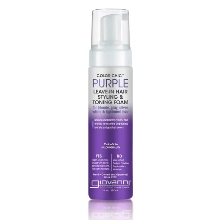 Giovanni Color Chic™ Purple Leave-In Hair Styling & Toning Foam, 207ml